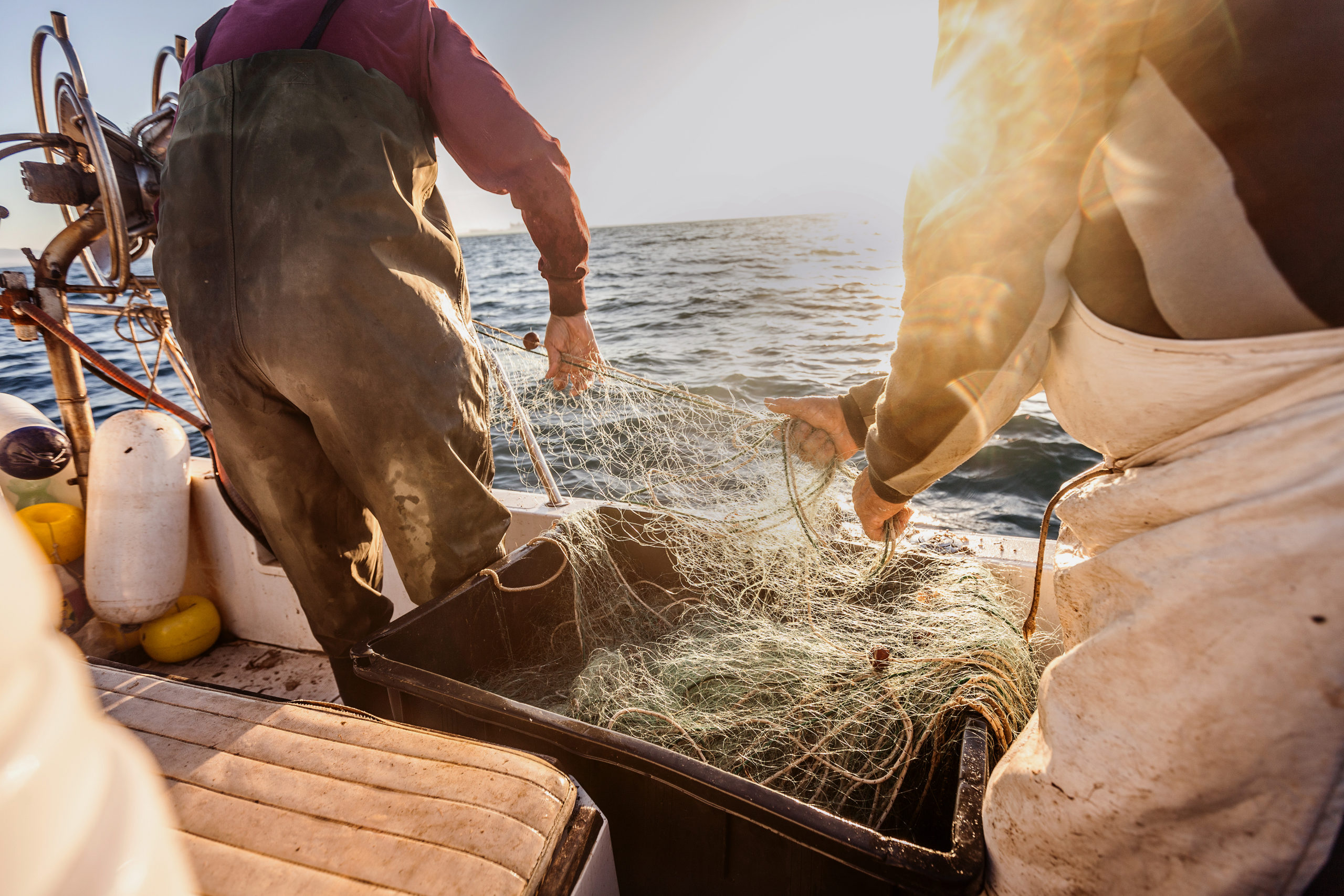 Fishermen at work